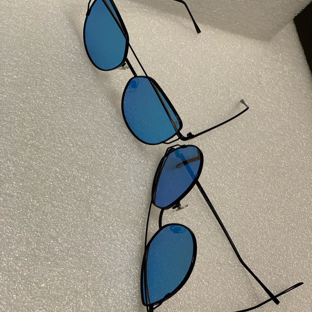 🆕 Stylish Blue Round Sunglasses